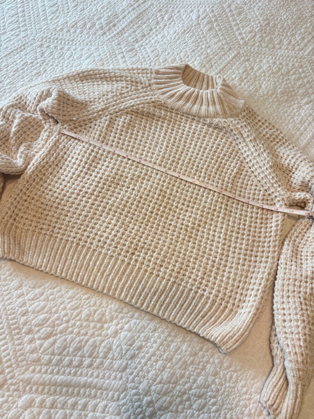 Altar’d State XS Cozy Cream Waffle Knit Sweater